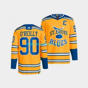 Camiseta St. Louis Blues Ryan O Reilly 90 Adidas 2022-2023 Reverse Retro Amarelo Authentic - Homem